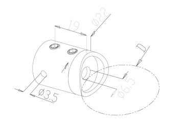 Cable cross bar holder - Model 6130 CAD Drawing